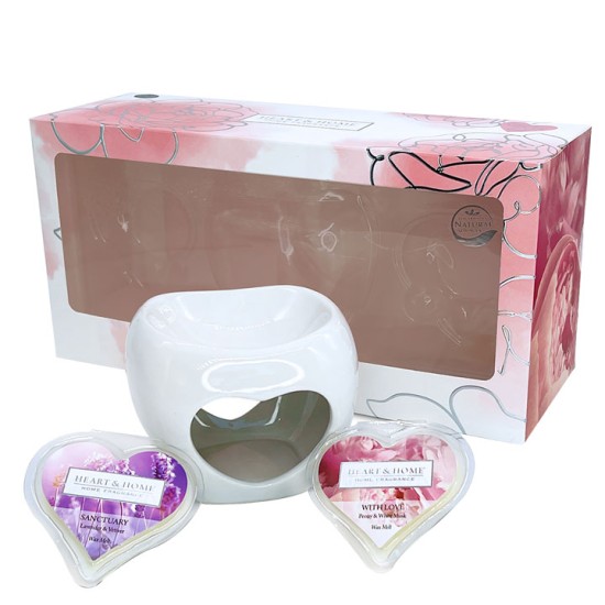 Heart and Home Wax Melt Warmer Gift Set Scented Candles